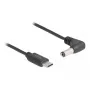 DeLOCK 85398 napájací kábel čierny 1,5 m USB C 5,5 x 2,1 mm