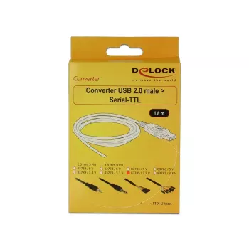 USB kábel DeLOCK 1,8m USB2.0-A/TTL 6-pinový čierny