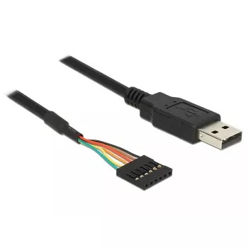 USB kábel DeLOCK 1,8m USB2.0-A/TTL 6-pinový čierny