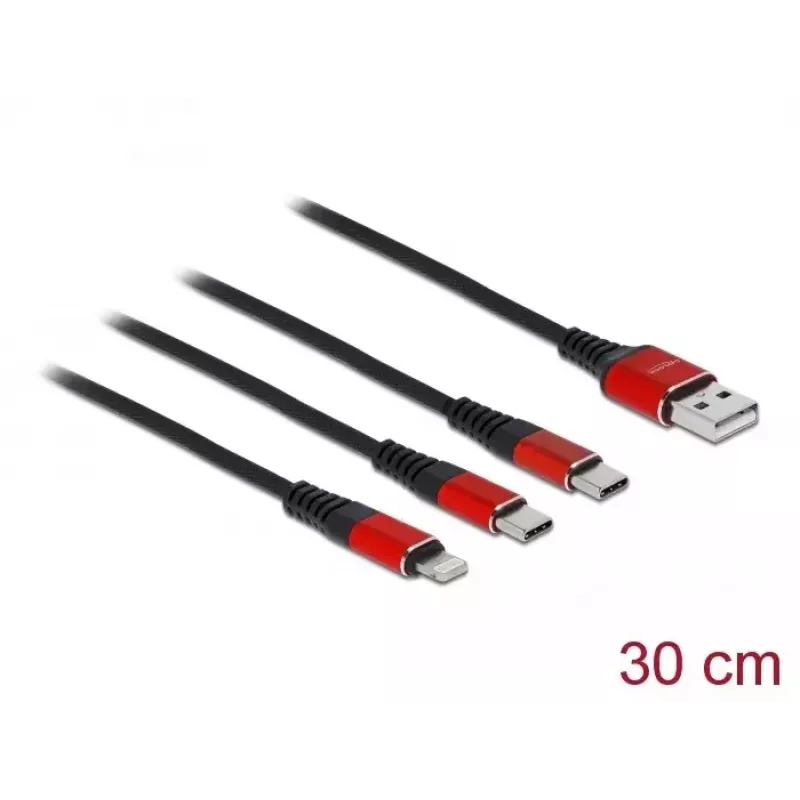 USB nabíjací kábel 3-in-1 DeLOCK 86708
