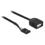 USB kábel DeLOCK 83825 USB 2.0 0,4 m čierny