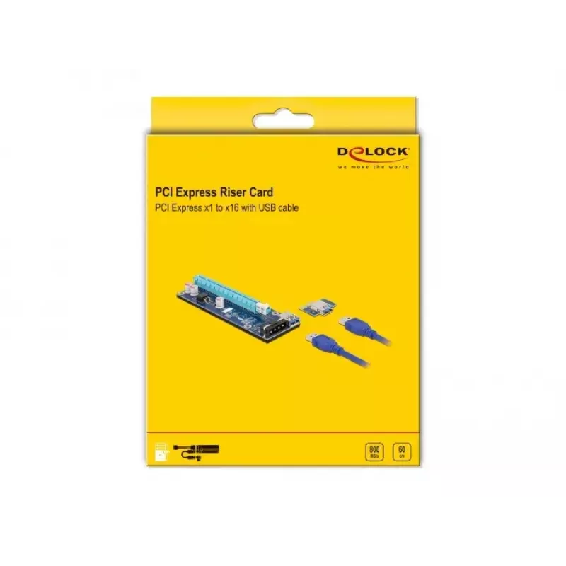 Riser karta PCI Express x1 na x16 DeLOCK 41430