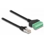 DeLOCK RJ45 kábel Cat.6 konektor samec na adaptér svorkovnice 1 m 2-dielny