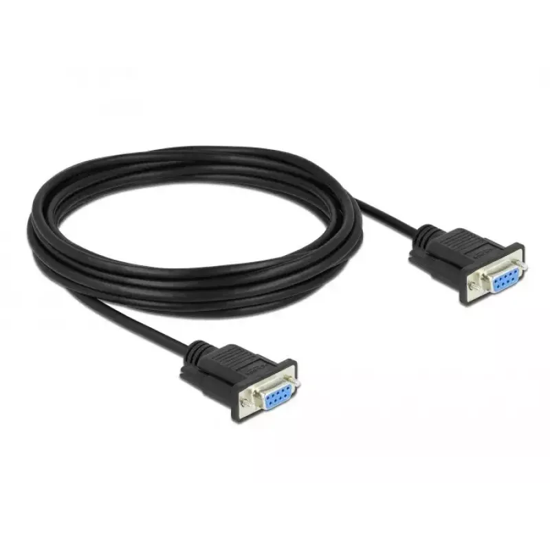 Sériový kábel RS-232 D-Sub 9 konektor samica na konektor samica null modem DeLOCK 87516