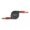 Audio kábel DeLOCK 85369 0,9 m 3,5 mm konektor samec na konektor samec čierny červený pozlátený