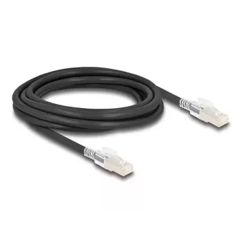 Sieťový kábel DELOCK 80257 — Cat6a S/FTP (S-STP), RJ-45 na RJ-45, 3 m, čierny