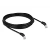 DeLOCK RJ45 sieťový kábel Cat.6A S/FTP 45° dole zahnutý 5 m čierny