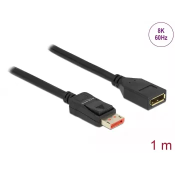 DisplayPort predlžovací kábel DeLOCK 8K 60 Hz 1 m