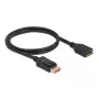 DisplayPort predlžovací kábel DeLOCK 8K 60 Hz 1 m