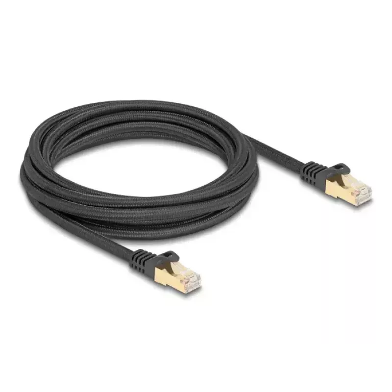 Sieťový kábel DeLOCK RJ45 Cat.6A 3 m čierny