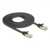 Sieťový kábel DeLOCK RJ45 plochý 5 m Cat6A čierny