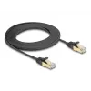 Sieťový kábel DeLOCK RJ45 plochý 3 m Cat6A čierny