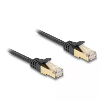 Sieťový kábel DeLOCK RJ45 plochý 3 m Cat6A čierny