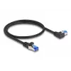 DeLOCK RJ45 sieťový kábel Cat.6A S/FTP 0,5 m čierny