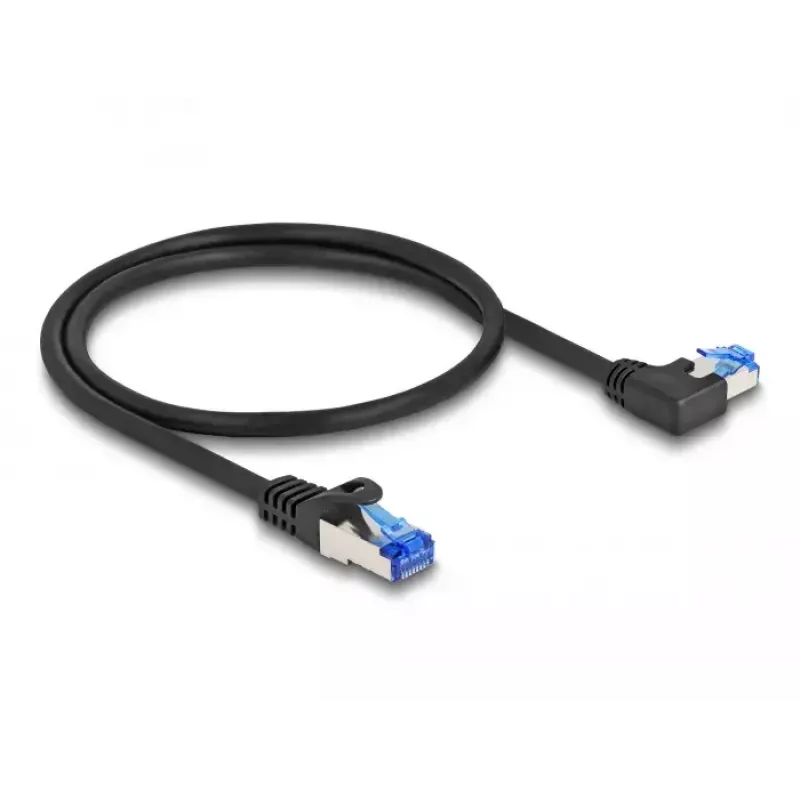 DeLOCK RJ45 sieťový kábel Cat.6A S/FTP 0,5 m čierny