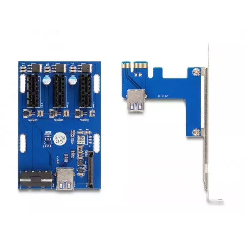 DeLOCK Riser Card PCI Express x1 na 3 x PCIe x1 50 cm USB kábel