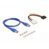 DeLOCK Riser Card PCI Express x1 na 3 x PCIe x1 50 cm USB kábel