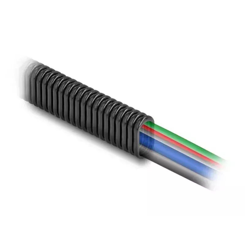 DeLOCK ochranná hadica na káble z plastu oválna 13,6 x 6,3 mm 10 m čierna