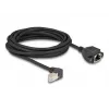 DeLOCK sieťový predlžovací kábel S/FTP RJ45 90° zahnutý na RJ45 Cat.6A 5 m čierny