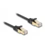 Sieťový kábel DeLOCK RJ45 plochý Cat.6A 2 m čierny