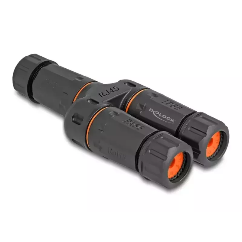 Sieťový kábel DeLOCK 88143 Y adaptér RJ45 na 2 x RJ45 Cat.6 čierny