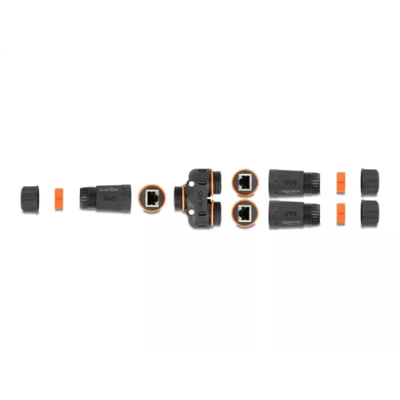 Sieťový kábel DeLOCK 88143 Y adaptér RJ45 na 2 x RJ45 Cat.6 čierny