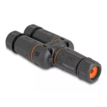 Sieťový kábel DeLOCK 88143 Y adaptér RJ45 na 2 x RJ45 Cat.6 čierny