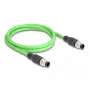 Sieťový kábel DeLOCK M12 kábel A-kódovaný 8-pin konektor samec na konektor samec PUR (TPU) 1 m
