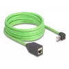 DeLOCK Sieťový kábel RJ45 Cat.6A konektor otočený nahor na konektor samica 5 m zelený