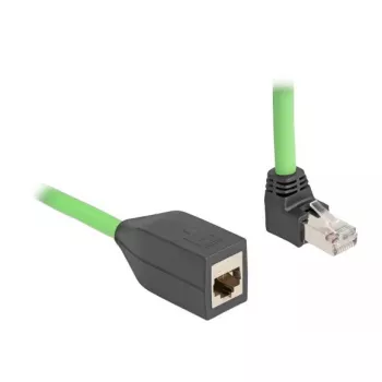 DeLOCK Sieťový kábel RJ45 Cat.6A konektor otočený nahor na konektor samica 5 m zelený