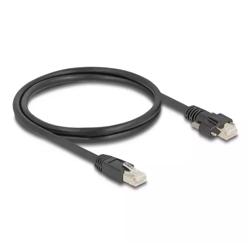 DeLOCK Kábel RJ45 konektor samec na RJ45 konektor samec 1 m Cat.6A S/FTP čierny
