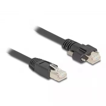 DeLOCK Kábel RJ45 konektor samec na RJ45 konektor samec 1 m Cat.6A S/FTP čierny