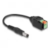 DeLOCK DC kábel 2,1 x 5,5 mm konektor samec na 2-pólovú svorkovnicu adaptér 15 cm