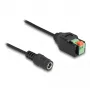 DeLOCK DC 2,1 x 5,5 mm jack na 2-pólovú svorkovnicu adaptér 15 cm