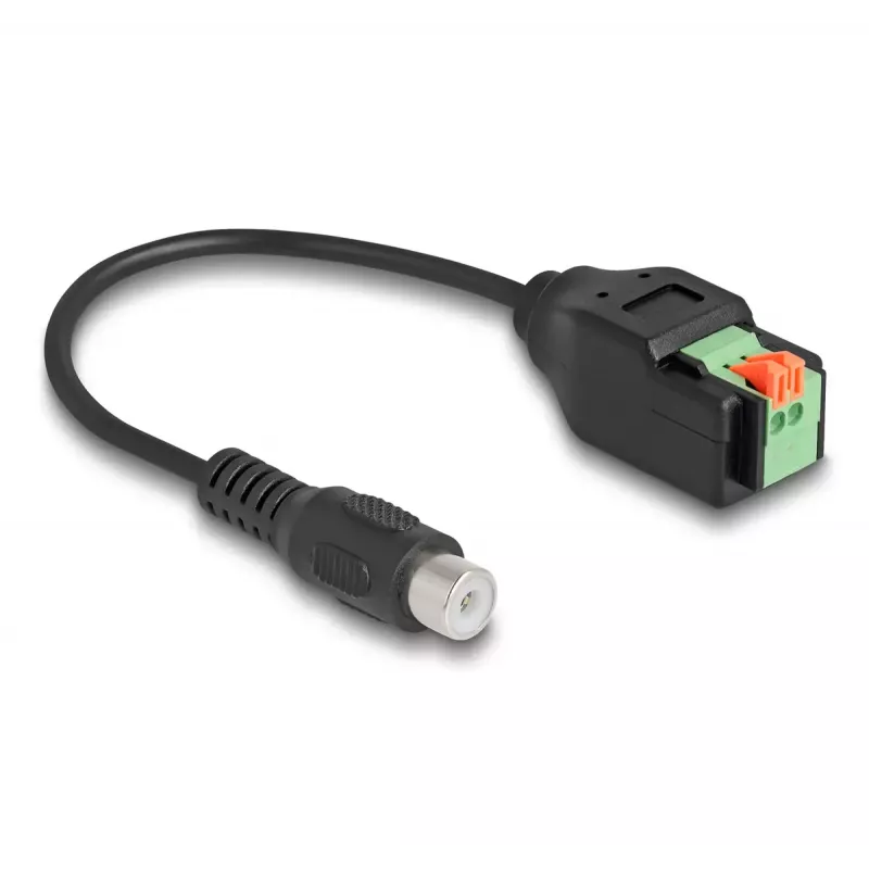 DeLOCK RCA konektor samec na svorkovnicový adaptér 15 cm 2-pólový