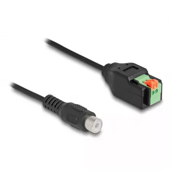 DeLOCK RCA konektor samec na svorkovnicový adaptér 15 cm 2-pólový