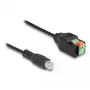 DeLOCK RCA konektor samec na svorkovnicový adaptér 15 cm 2-pólový