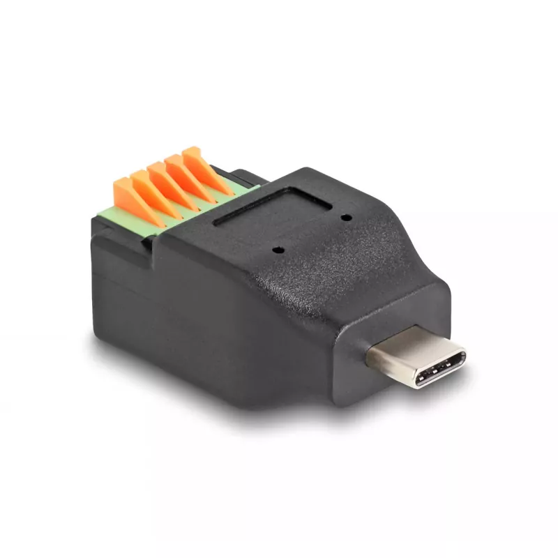 DeLOCK USB Type-C 2.0 konektor samec na svorkovnicový adaptér 5-pólový