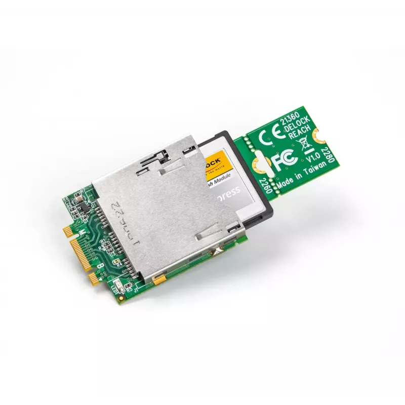DeLOCK adaptér M.2 Key B+M konektor samec na CFexpress slot, M.2, CFexpress B, CF
