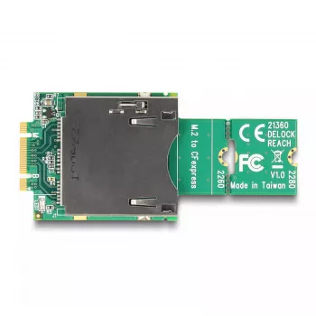 DeLOCK adaptér M.2 Key B+M konektor samec na CFexpress slot, M.2, CFexpress B, CF