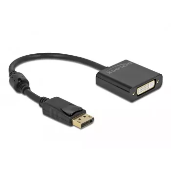 Adaptér DisplayPort 1.2 konektor samec na DVI konektor samica 4K aktívny DeLOCK 63482