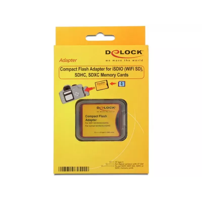 Delock 62542 kartový adaptér SD/SDHC/SDXC na CompactFlash