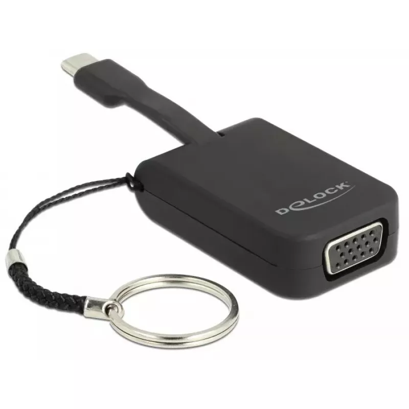 Videokábel adaptér DeLOCK 63941 USB Type-C na VGA 0,03 m čierny