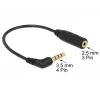 Audiokábel DeLOCK 0,175 m 3,5 mm/2,5 mm čierny