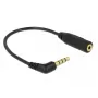 Audiokábel DeLOCK 0,175 m 3,5 mm/2,5 mm čierny