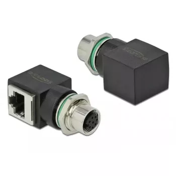 Káblový adaptér DeLOCK 66314 M12 RJ45 čierny