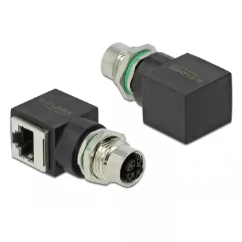 Káblový gender changer DeLOCK 66316 M12 RJ45 čierny