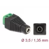 Adaptér DC 1,35 x 3,5 mm konektor samica na 2-pólovú svorkovnicu DeLOCK 66730