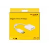 Adaptér DisplayPort 1.1 konektor samec na DVI konektor samica pasívny biely DeLOCK 61010