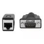 DeLOCK 63999 Sériový adaptér, DB-9 samec na RJ-45 samicu, 20 cm, čierny